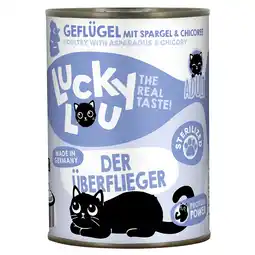Zooplus 6x 400g Lucky Lou Sterilized Gevogelte kattenvoer nat aanbieding