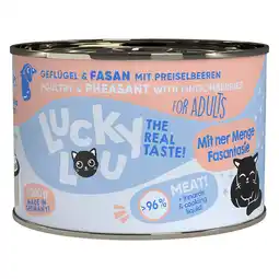 Zooplus 6x200g Lucky Lou Lifestage Adult Gevogelte & Fazant Natte Kattenvoer aanbieding