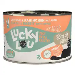 Zooplus 6x200g Lucky Lou Lifestage Adult Gevogelte & Konijn Nat kattenvoer aanbieding