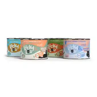 Zooplus 6x200g Lucky Lou Lifestage Adult Wild Mix Nat Kattenvoer aanbieding