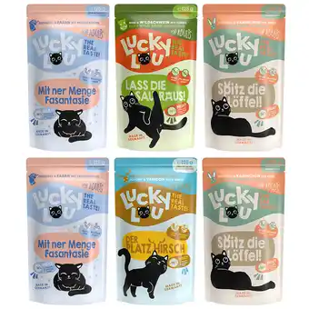 Zooplus 6x 125g Lucky Lou Adult Mix Natte Kattenvoer aanbieding