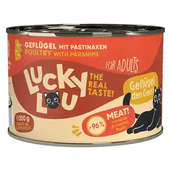 Zooplus 6x200g Lucky Lou Lifestage Adult Gevogelte Kattenvoer nat aanbieding