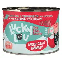 Zooplus 6x200g Lucky Lou Adult Gevogelte & Tonijn nat kattenvoer aanbieding