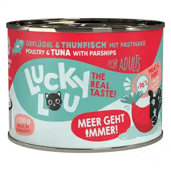 Zooplus 6x200g Lucky Lou Adult Gevogelte & Tonijn nat kattenvoer aanbieding