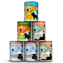 Zooplus 6x 400g Lucky Lou Adult Tasting Mix Wild Mix Nat Kattenvoer aanbieding