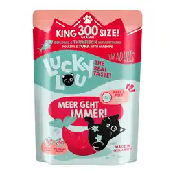 Zooplus 6x300g Lucky Lou Adult Gevogelte & Tonijn nat kattenvoer aanbieding