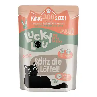 Zooplus 6x300g Lucky Lou Adult Gevogelte & Konijn nat kattenvoer aanbieding