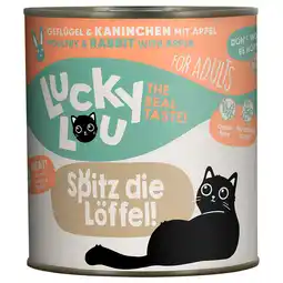 Zooplus 6x800g Lucky Lou Adult Gevogelte & Konijn natvoer voor katten aanbieding