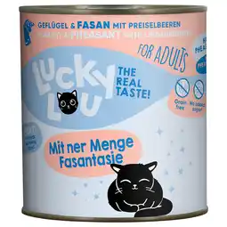 Zooplus 6x800g Lucky Lou Adult Gevogelte & Fazant natvoer voor katten aanbieding