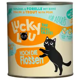 Zooplus 6x800g Lucky Lou Adult Gevogelte & Forel natvoer voor katten aanbieding