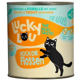 Zooplus 6x800g Lucky Lou Adult Gevogelte & Forel natvoer voor katten aanbieding