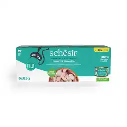 Zooplus 6x85g Tonijn met zeebrasem Schesir Complete Nutrition kattenvoer in gelei Natvoer voor katten aanbieding