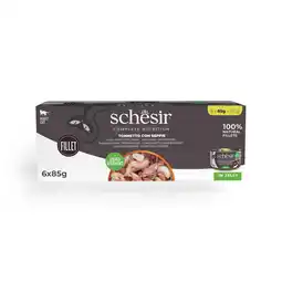 Zooplus Schesir Complete Voeding filet in gelei 6 x 85 g - Tionijn met Inktvis aanbieding