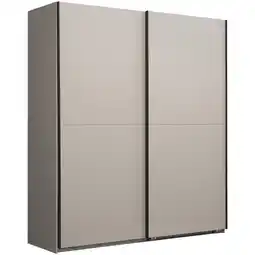 Leen Bakker Schuifdeurkast Dex - kiezel - 198x180x64 cm - Leen Bakker aanbieding