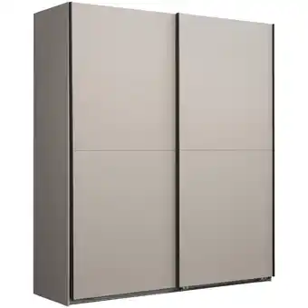 Leen Bakker Schuifdeurkast Dex - kiezel - 198x180x64 cm - Leen Bakker aanbieding