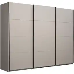 Leen Bakker Schuifdeurkast Dex XL - kiezel - 208x270x65 cm - Leen Bakker aanbieding