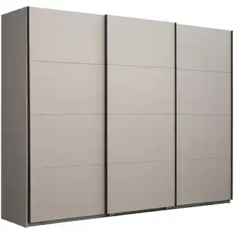 Leen Bakker Schuifdeurkast Dex XL - kiezel - 208x270x65 cm - Leen Bakker aanbieding
