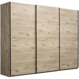 Leen Bakker Schuifdeurkast Dex XL - eikenkleur - 208x270x65 cm - Leen Bakker aanbieding