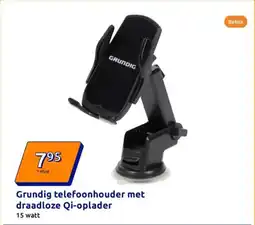 Action Grundig telefoonhouder met draadloze Qi-oplader aanbieding