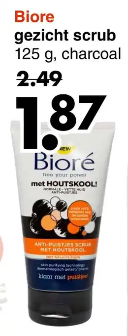 Wibra Biore Gezicht scrub 125g aanbieding