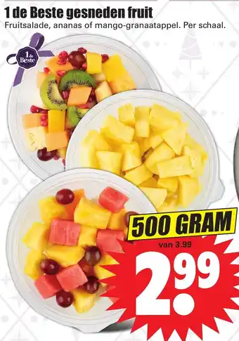 Dirk Gesneden fruit 500g aanbieding