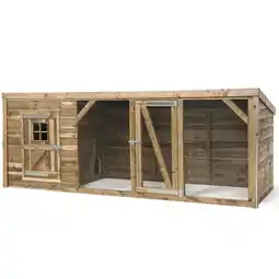 Welkoop Voldux Britt XL - Kippenhok - Naturel - 342x130x132 cm aanbieding