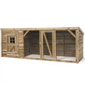 Welkoop Voldux Britt XL - Kippenhok - Naturel - 342x130x132 cm aanbieding