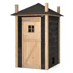 Welkoop Voldux Hooiberg Mees - Kippenhok - Naturel - zwart - 150x150x235 cm aanbieding