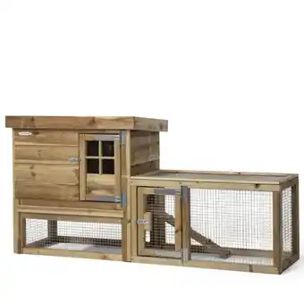 Welkoop Voldux Gradje - Konijnenhok - 190x63x100 cm - Naturel - Middel aanbieding