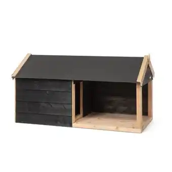 Welkoop Voldux Stijn - Hondenhok - Naturel - zwart - 201x113x110 cm aanbieding
