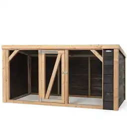 Welkoop Voldux Milan - Kippenren - Naturel - zwart - 260x130x132 cm aanbieding