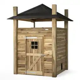 Welkoop Voldux Hooiberg Loes - Kippenhok - Naturel - 175x175x225 cm aanbieding