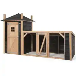 Welkoop Voldux Hooiberg Gijs - Kippenhok - Naturel - zwart - 392x150x235 cm aanbieding