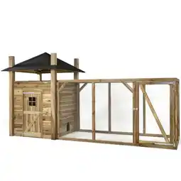 Welkoop Voldux Hooiberg Loes XL - Kippenhok - Naturel - 462x175x225 cm aanbieding