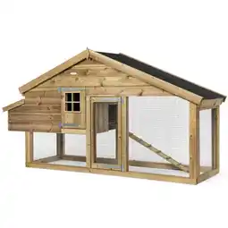 Welkoop Voldux Romy - Kippenhok met ren - 300x90x160 cm - Groot - Links aanbieding
