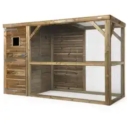 Welkoop Voldux Toon - Volière - 302x120x193cm - Links aanbieding