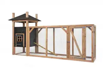 Welkoop Voldux Hooiberg Bert XL - Kippenhok met ren - 411 x 125 x 225cm aanbieding