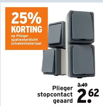 GAMMA Plieger stopcontact geaard aanbieding