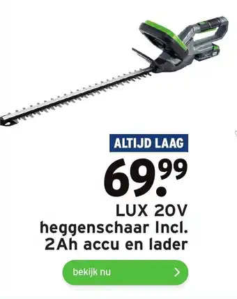 GAMMA LUX 20V Heggenschaar incl. 2Ah accu en ladder aanbieding