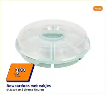 Action Bewaardoos met vakjes aanbieding