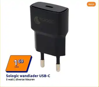 Action Sologic wandlader USB-C aanbieding