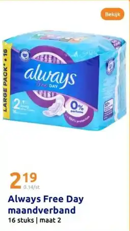 Action Always Free Day maandverband aanbieding