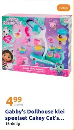 Action Gabby's Dollhouse klei speelset Cakey Cat's aanbieding
