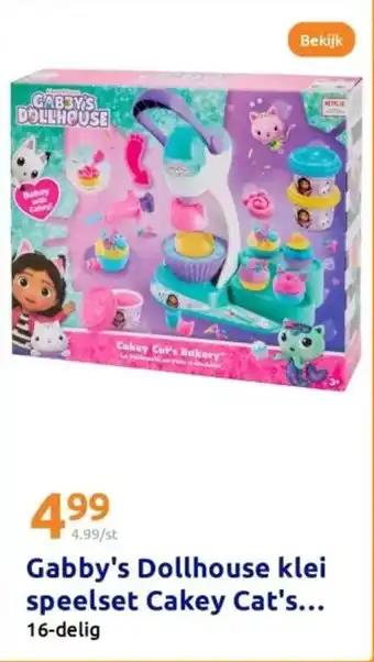 Action Gabby's Dollhouse klei speelset Cakey Cat's aanbieding
