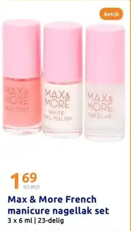 Action Max & More French manicure nagellak set aanbieding