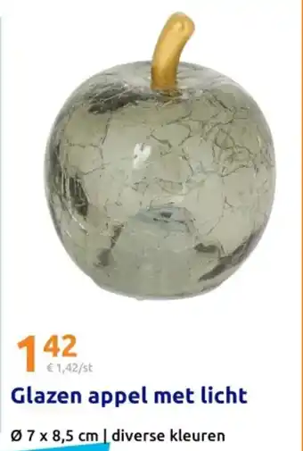 Action Glazen appel met licht aanbieding