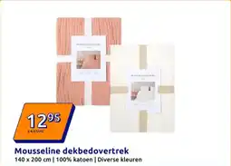 Action Mousseline dekbedovertrek aanbieding