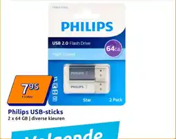 Action Philips USB-sticks aanbieding