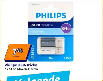Action Philips USB-sticks aanbieding