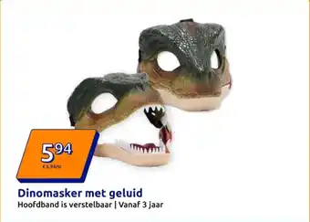 Action Dinomasker met geluid aanbieding